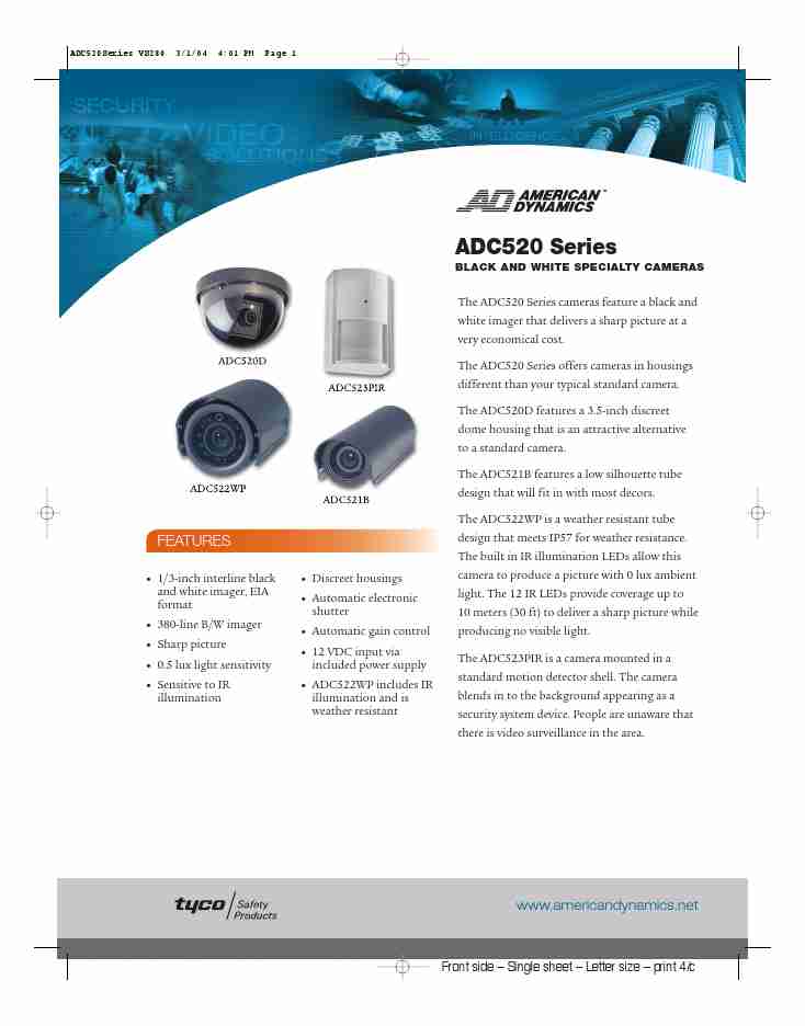 American Dynamics Security Camera ADC520 Series-page_pdf